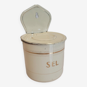 Enameled salt box