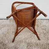 Vintage 50s osier and bamboo armchair