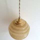 Yellow clichy hanging lamp