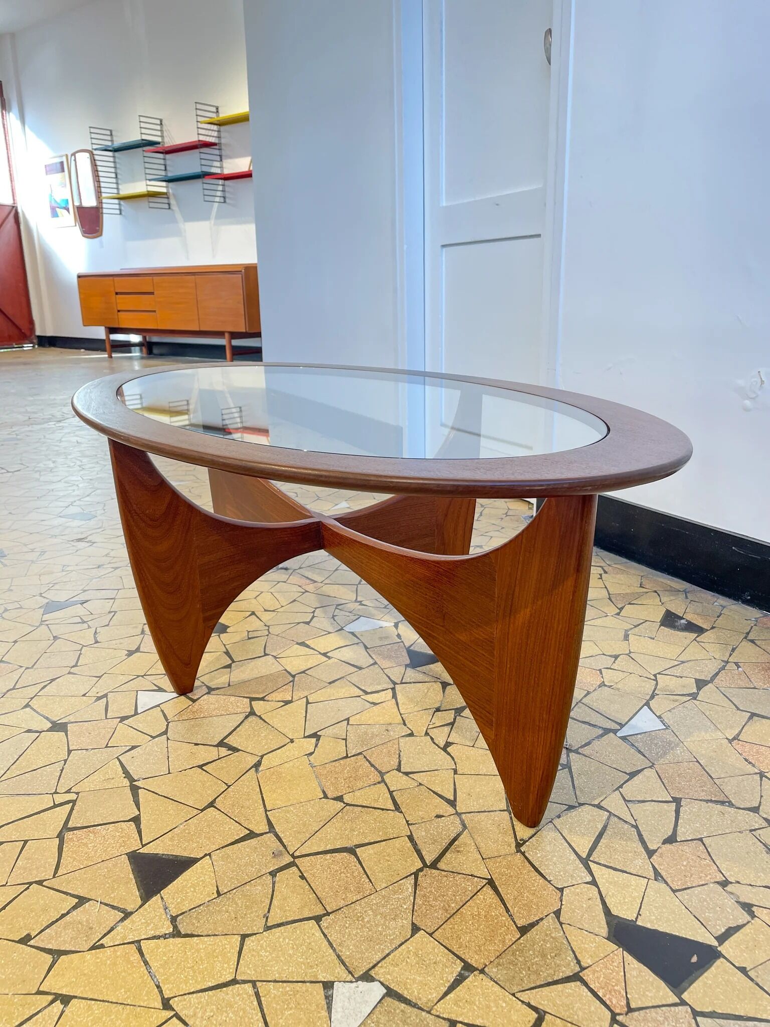Astro oval coffee table  Victor Wilkins