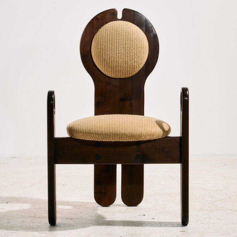 Hungarian Pine Dining Set by Mária Szedleczky, 1970s, Set of 5