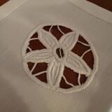 6 openwork napkins cotton mixed race 47 x 47 flower decoration