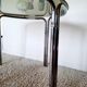 Space Age dining table smoked glass - chrome 70's