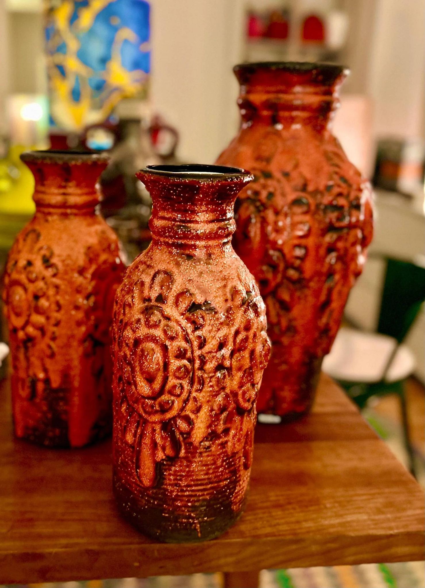 Large Vintage Fat Lava Vase Table Lamp by Carstens Tönnieshof - WGP