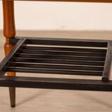 Vintage 60's table in wood and brass italian design