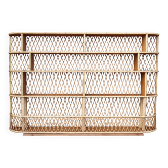 Large rattan bookcase