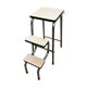 Stepladder formica ivory and black 60