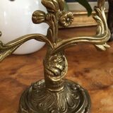 Two-pointed bronze chandelier