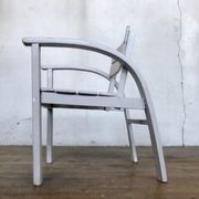 Fauteuil vintage pour enfant blanc gris clair 1950