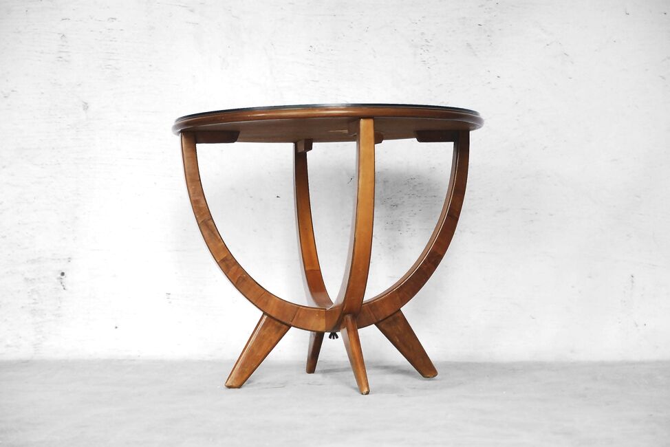 Table Walnut Bydgoskie Fabryki Mebli Poland 1950 s