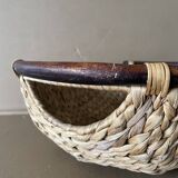Large basket made of woven water hyacinth