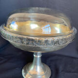 Cup/bezel in metal and glass