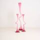 Pink Swirl Glass Vases – Set of 3