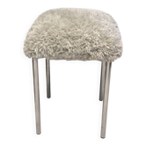 Tabouret en tube chromé vintage des années 70