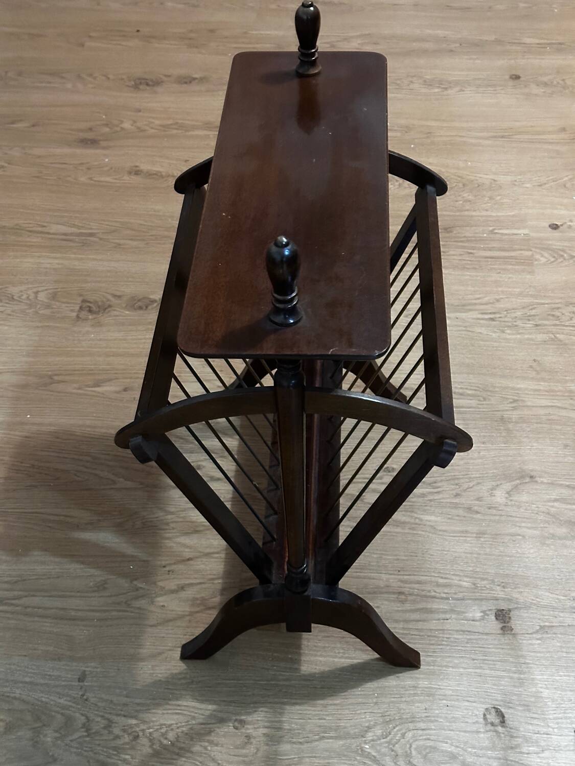 Vintage wooden magazine rack - 1950s-1960s