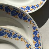 10 Colette HBCM blue and saffron dinner plates