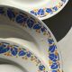 10 Assiettes plates Colette HBCM bleu et safran
