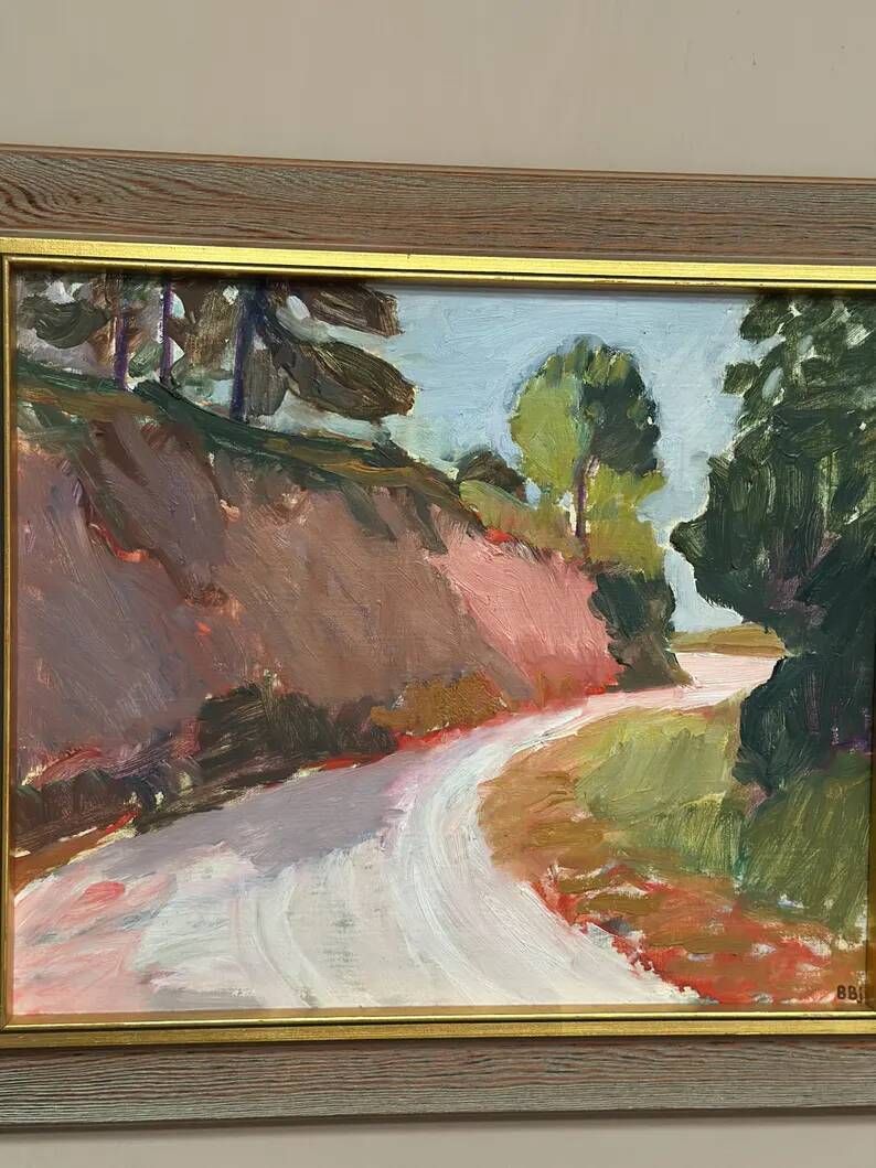 Original Danish Oil on Canvas – “Varm dag, Frankrike”  by Bente Bjerregaard