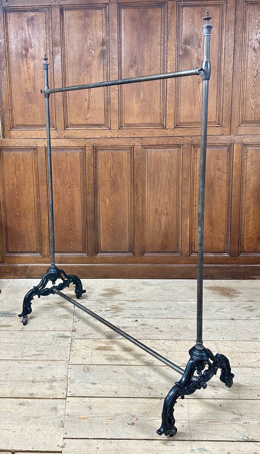 Siegel brand brass clothes rack, circa 1900