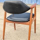 Pair of vintage Scandinavian teak chairs/armchairs - Kai Kristiansen style