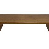 Minimalist vintage teak wood small solid bench