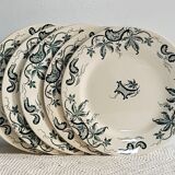 Ens. of 6 flat plates Model "Modern" Iron Earth R&A Salins