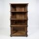 Glass-fronted walnut shelf