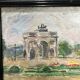 Mid-20th century painting "The Louvre Carousel"
