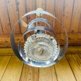 Suspension in chrome metal and glass from the 70s