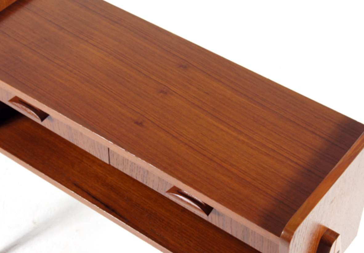 Danish teak console Scandinavian 60s 70s hallway furniture