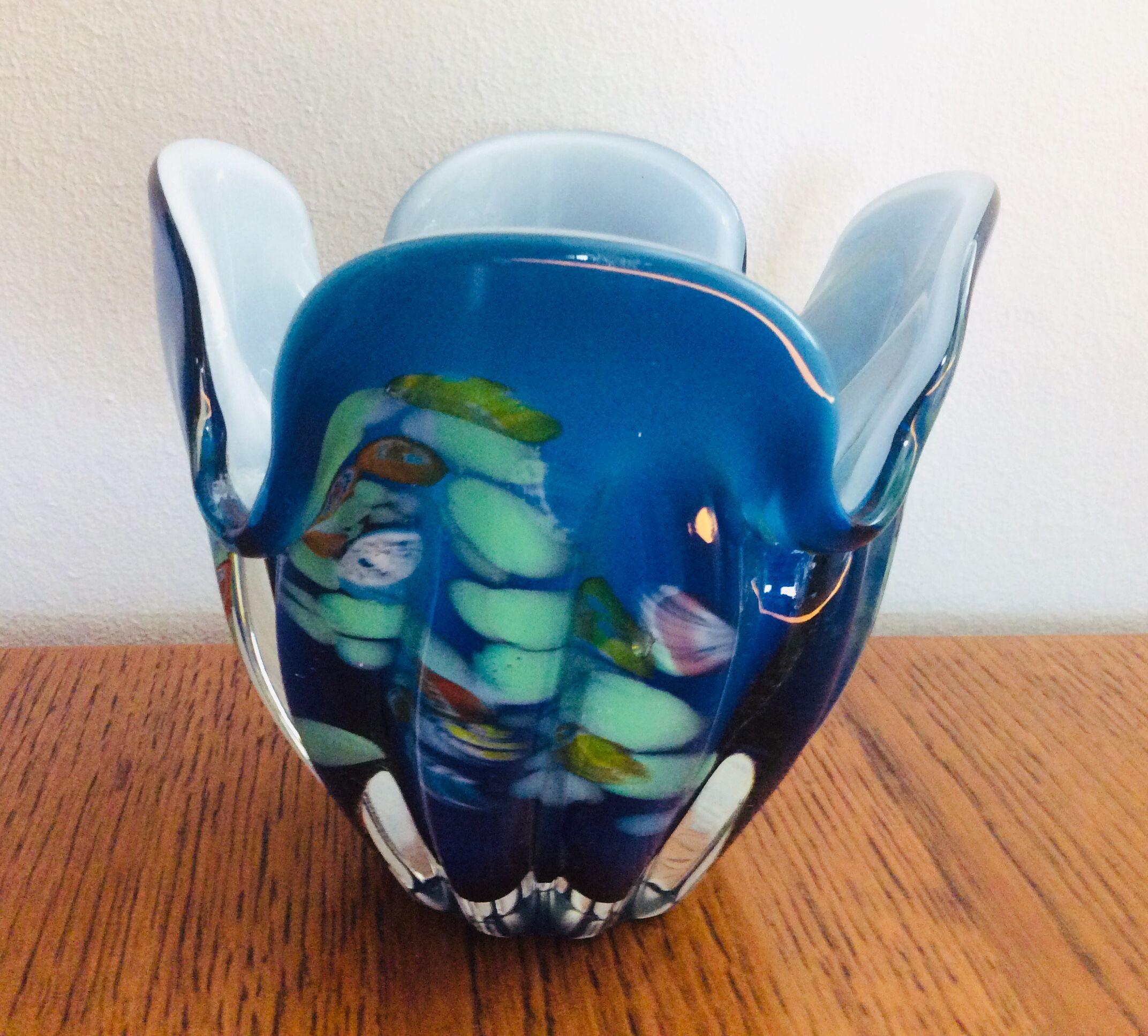 Murano handkerchief vase from the 70s
