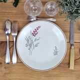 Composition of 6 earthenware dinner plates