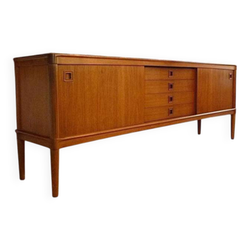 Mid-century Danish modern teak sideboard by Henry W. Klein for Bramin 1960s