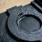 Wall sculpture, wood and black coating, late 1970s