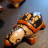 Traditional Berber ceramic turtle family