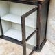 Vitrine antique, armoire suspendue, bois de pin, noir mat