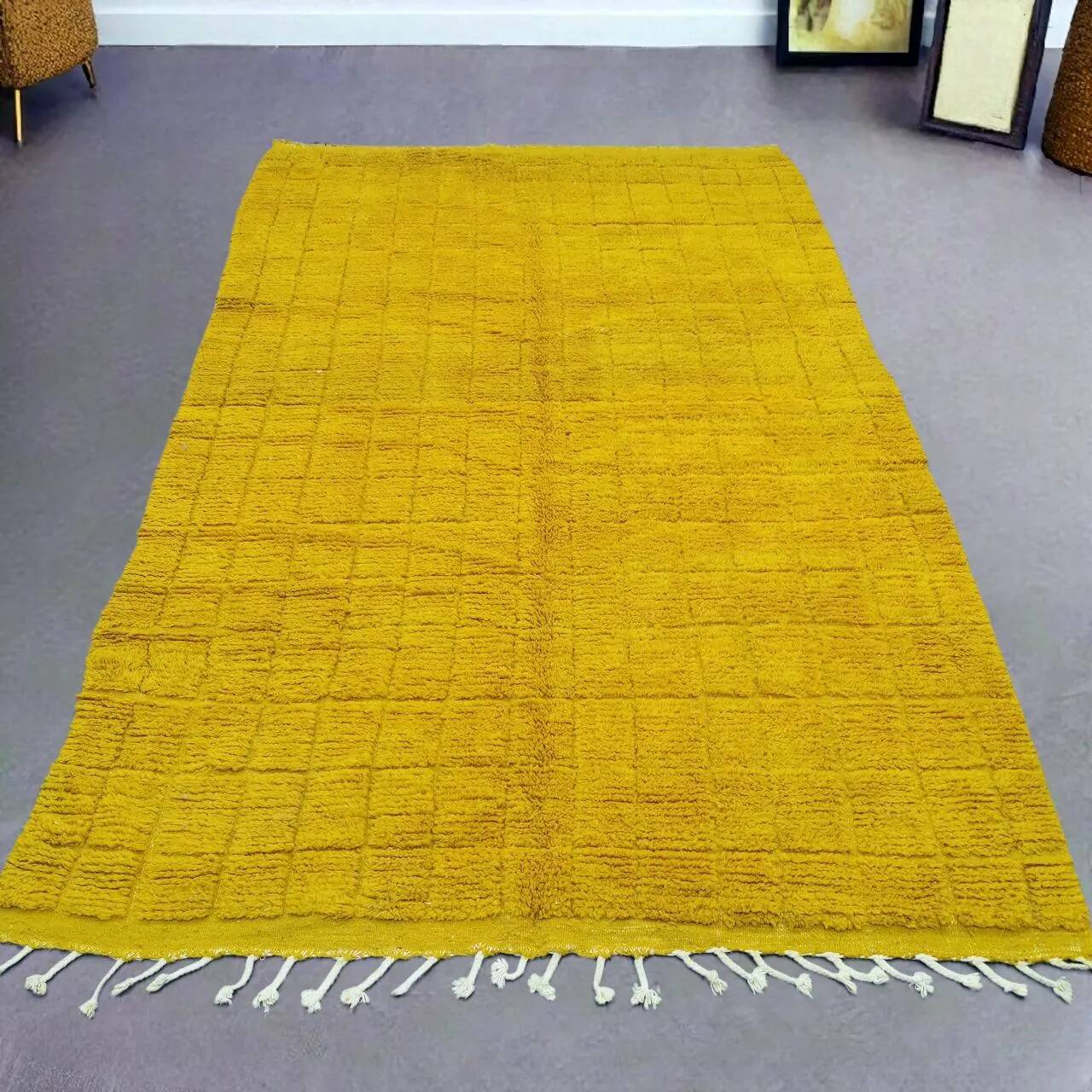 Moroccan rug made of natural wool, handmade, 2.5x1.5 m.