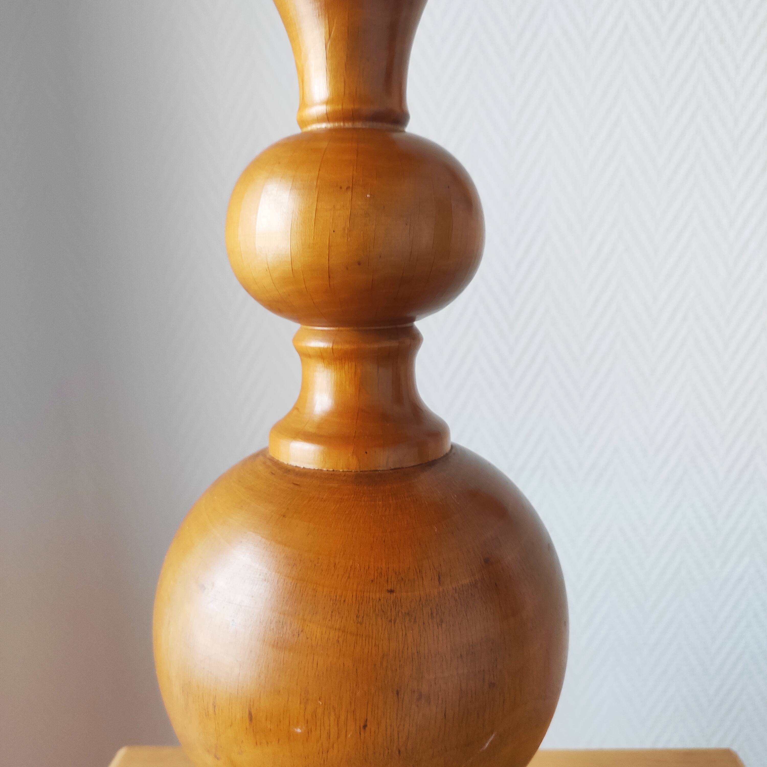 Vintage light wood lamp 1960-70