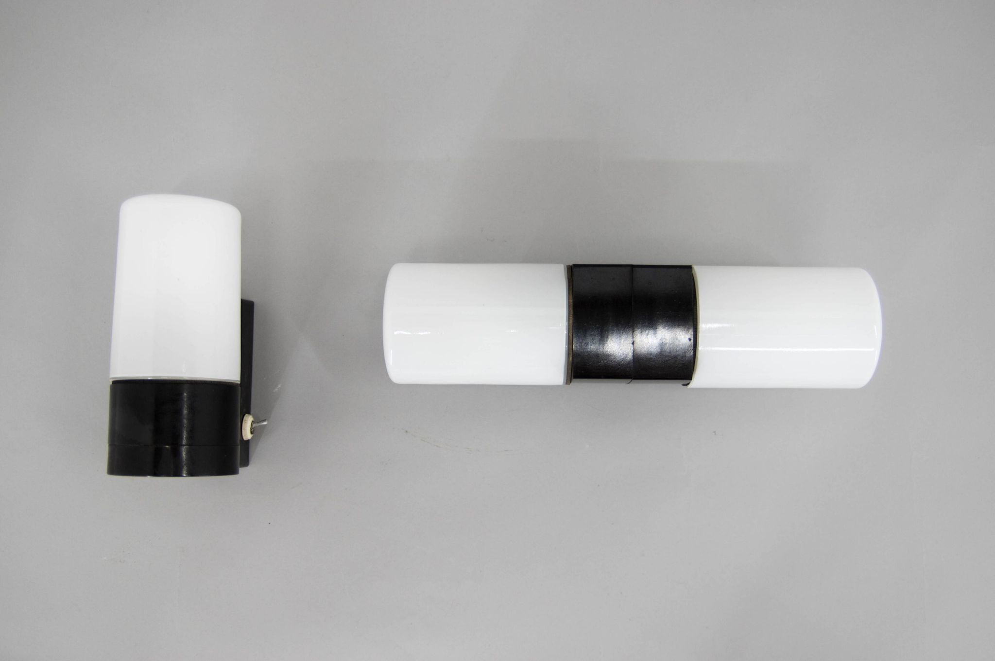 Set of two mid-century wall lamps, czechoslovakia, 1950's