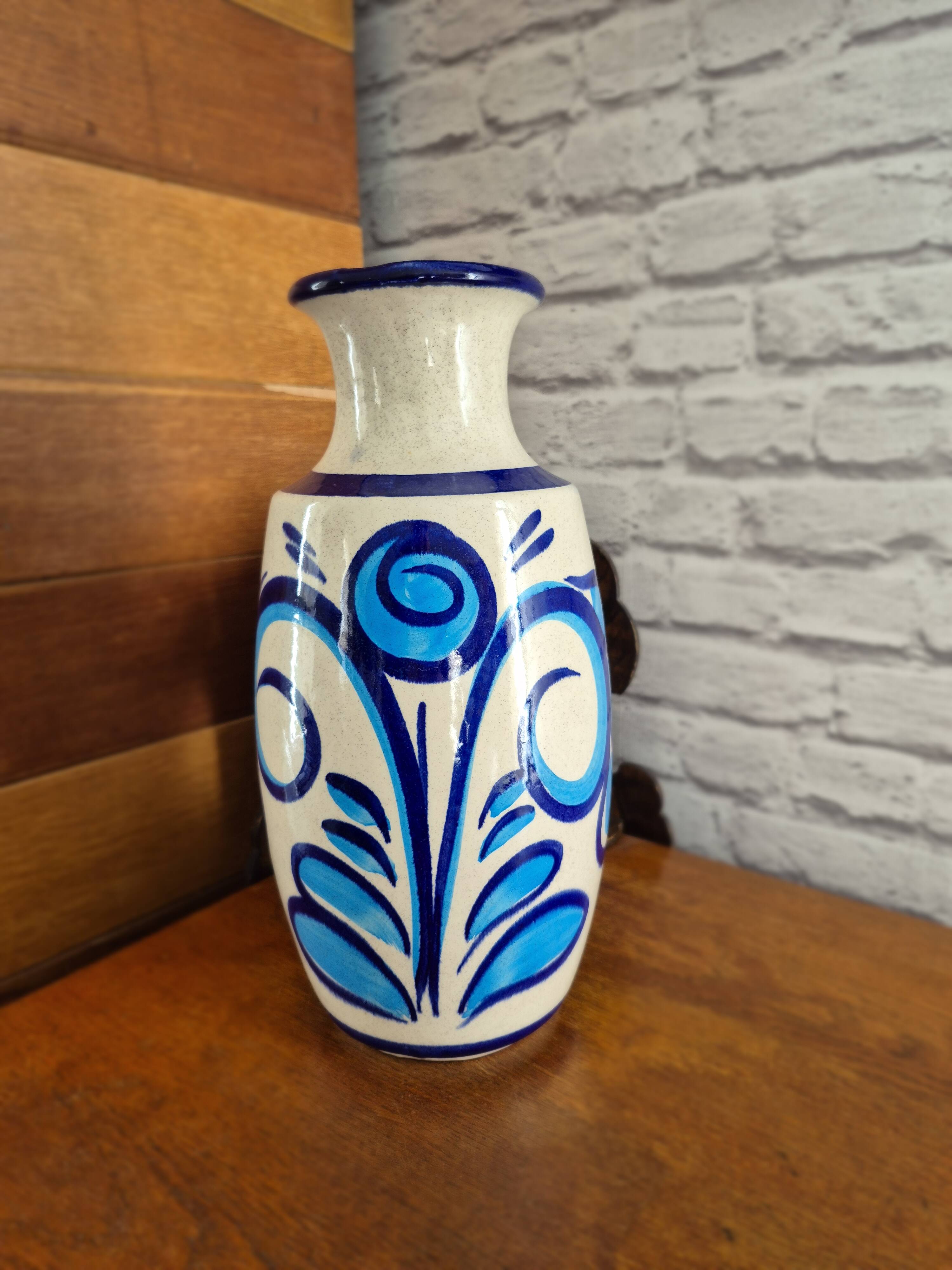 Vintage turquoise vase from West Germany.