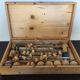 Jeu de croquet de table en bois vintage