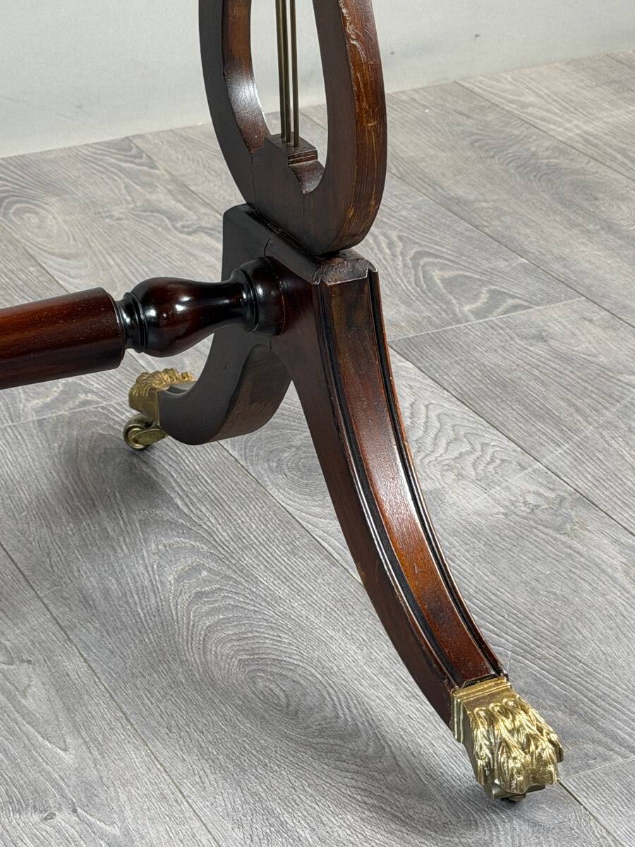 Table à jeux, bureau de style Empire en acajou, XIXe Siècle