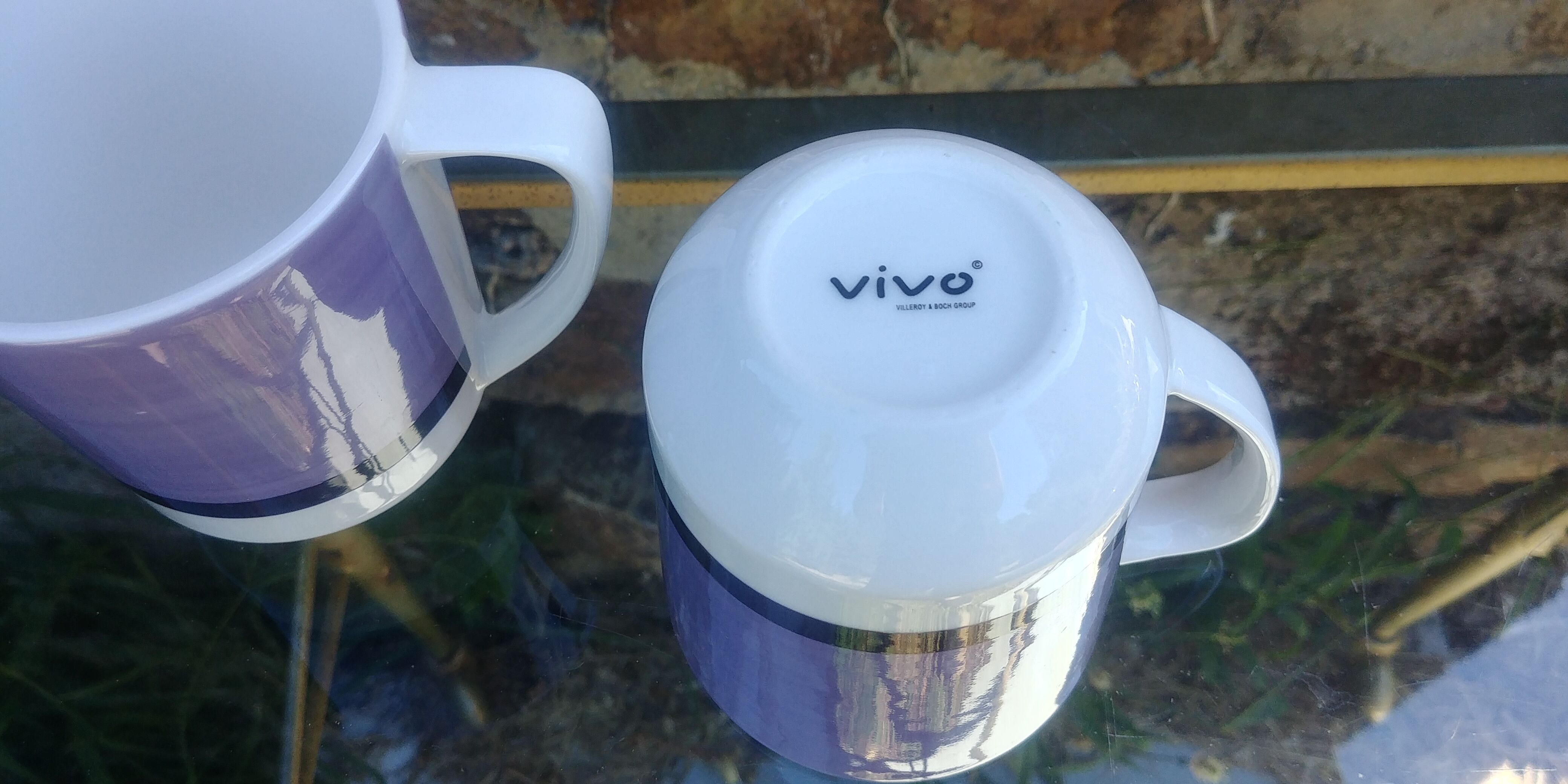 Two cups Vivo de Villeroy and Boch series "just violet"