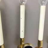 Set of 2 Original Brass Wall Lights Vereinigte Werkstätten München, Germany 1950