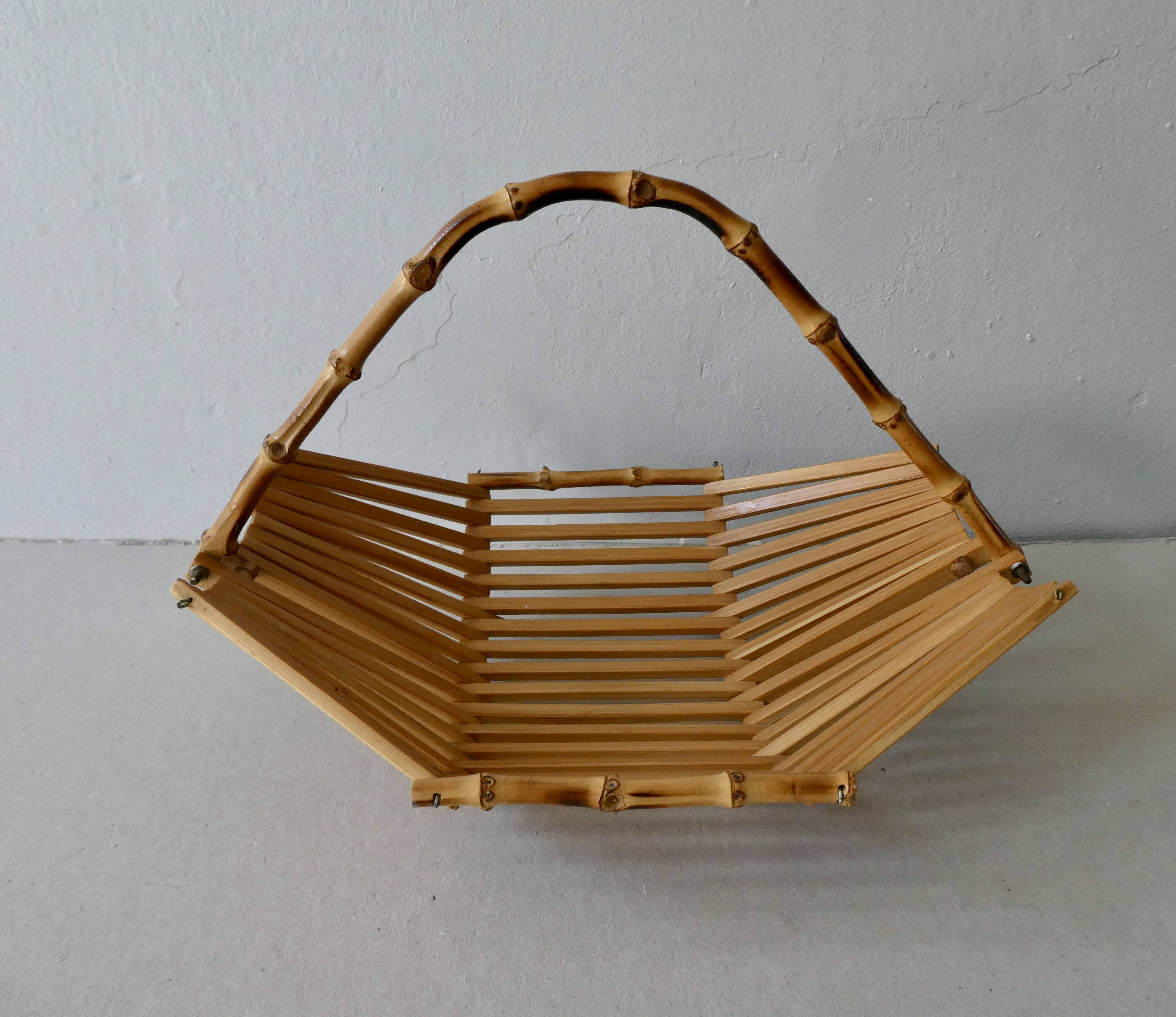 Bamboo basket, 70s