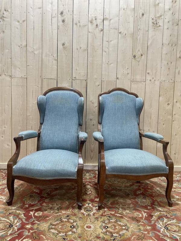 Paire de fauteuils Voltaire Louis Philippe
