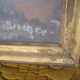 Antique wooden mirror and gilded stucco with gold leaf 89 x 72