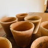 Set of 10 terracotta pots circa 1930 graineterie