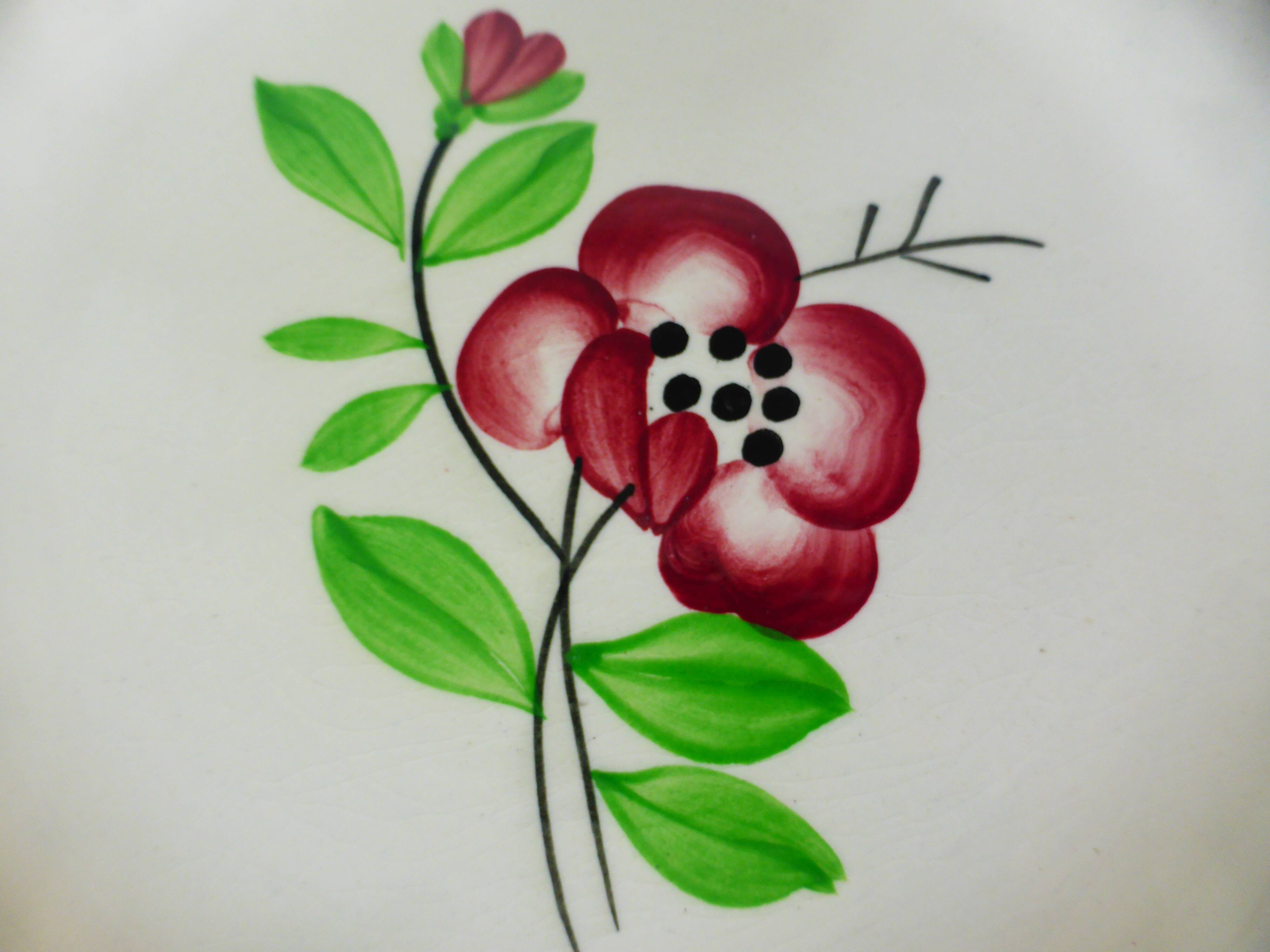 4 dessert plates from Digoin Sarreguemines, Beaucaire model 210844