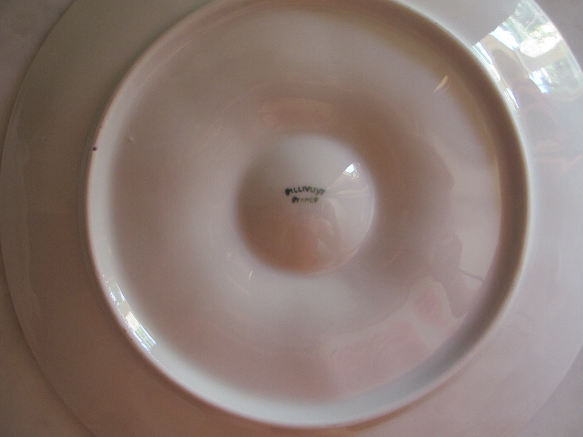 6 white porcelain oyster plates from the pillivuyt manufacture